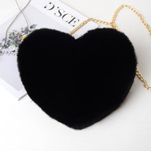 Load image into Gallery viewer, Faux Fur Heart Bag ( Multiple colors)