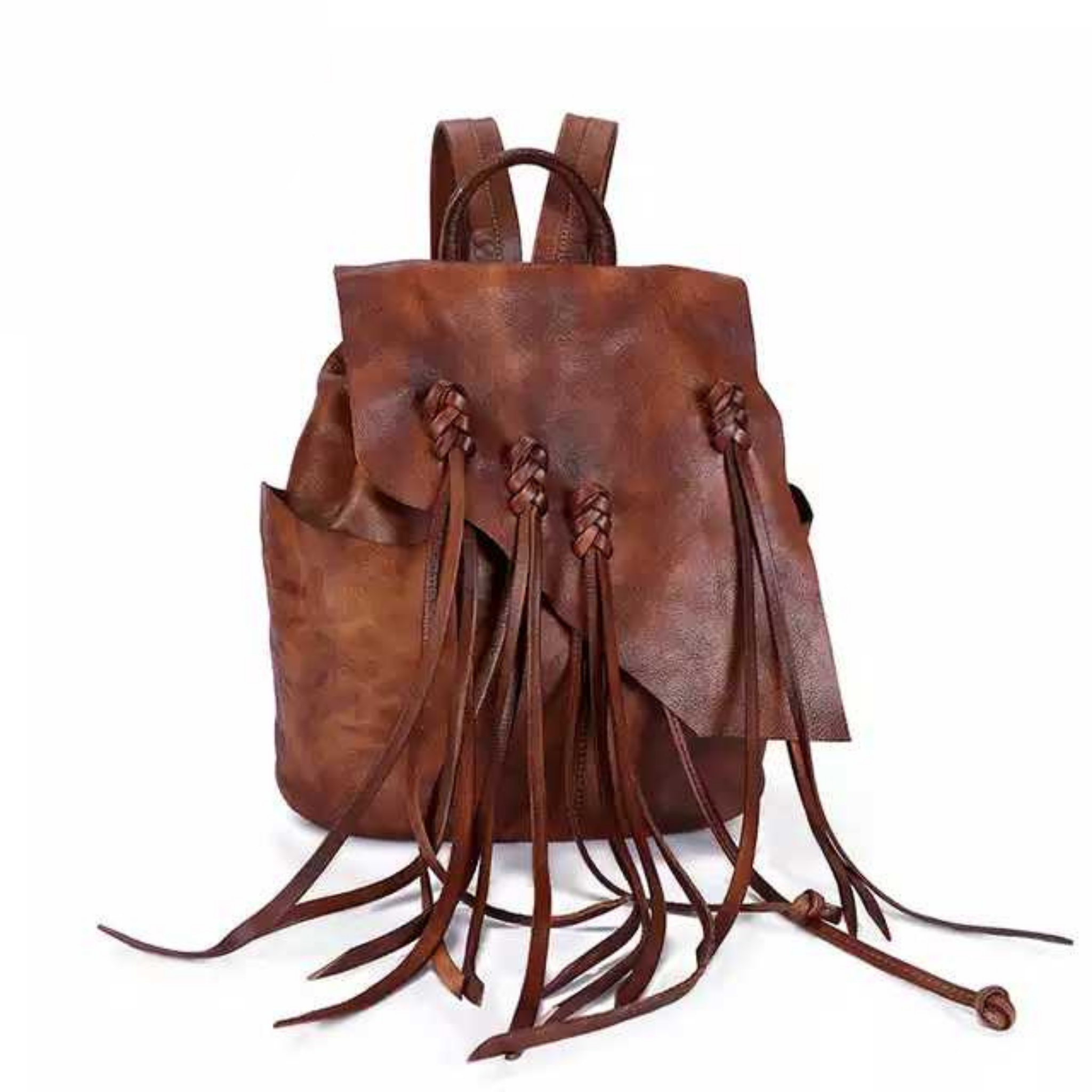 brown leather bags women's backpack Marianna Brown Genuine Leather Backpack – maluniers