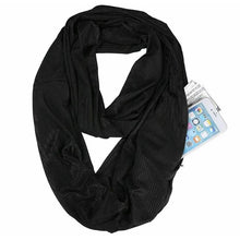 Load image into Gallery viewer, Unisex Scarf with Hidden Zippered Pocket