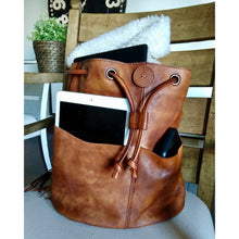 Load image into Gallery viewer, Marianna Brown Genuine Leather Backpack
