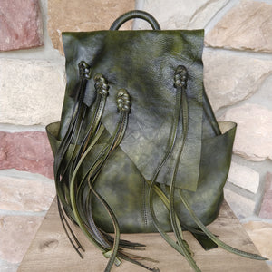 Marianna Green Genuine Leather Backpack