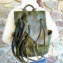 Load image into Gallery viewer, Marianna Green Genuine Leather Backpack