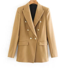 Load image into Gallery viewer, Women’s Sculpted Classic Camel Blazer