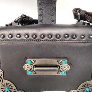 Milan Genuine Leather Beaded Bag