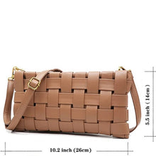 Load image into Gallery viewer, Beige Wowen Bag with Gold Chain