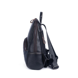 Butterfly Dahlia Genuine Leather Backpack