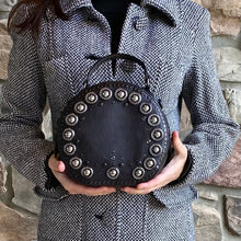 Load image into Gallery viewer, Alanis Black Round Beaded Bag