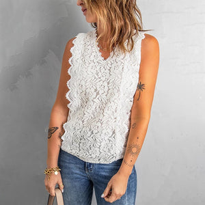 Lace V Neck Top (3 Colors)